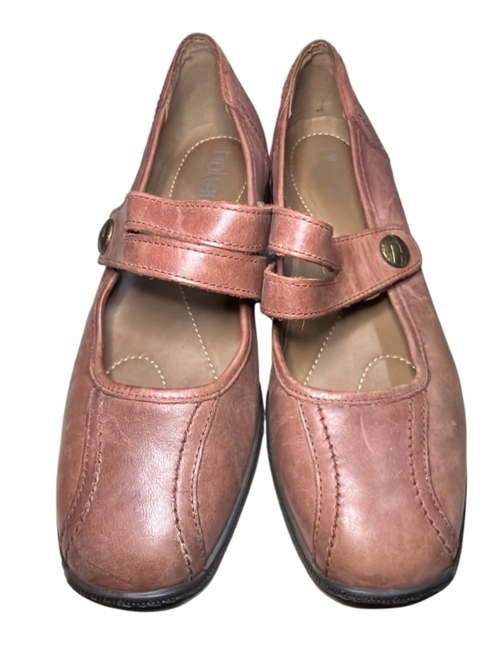 hotter Dusty Rose Leather Mary Jane Flats - Picture 5 of 10